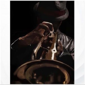 16x20” signed fine art jazz print ‘Burn’n Blue’